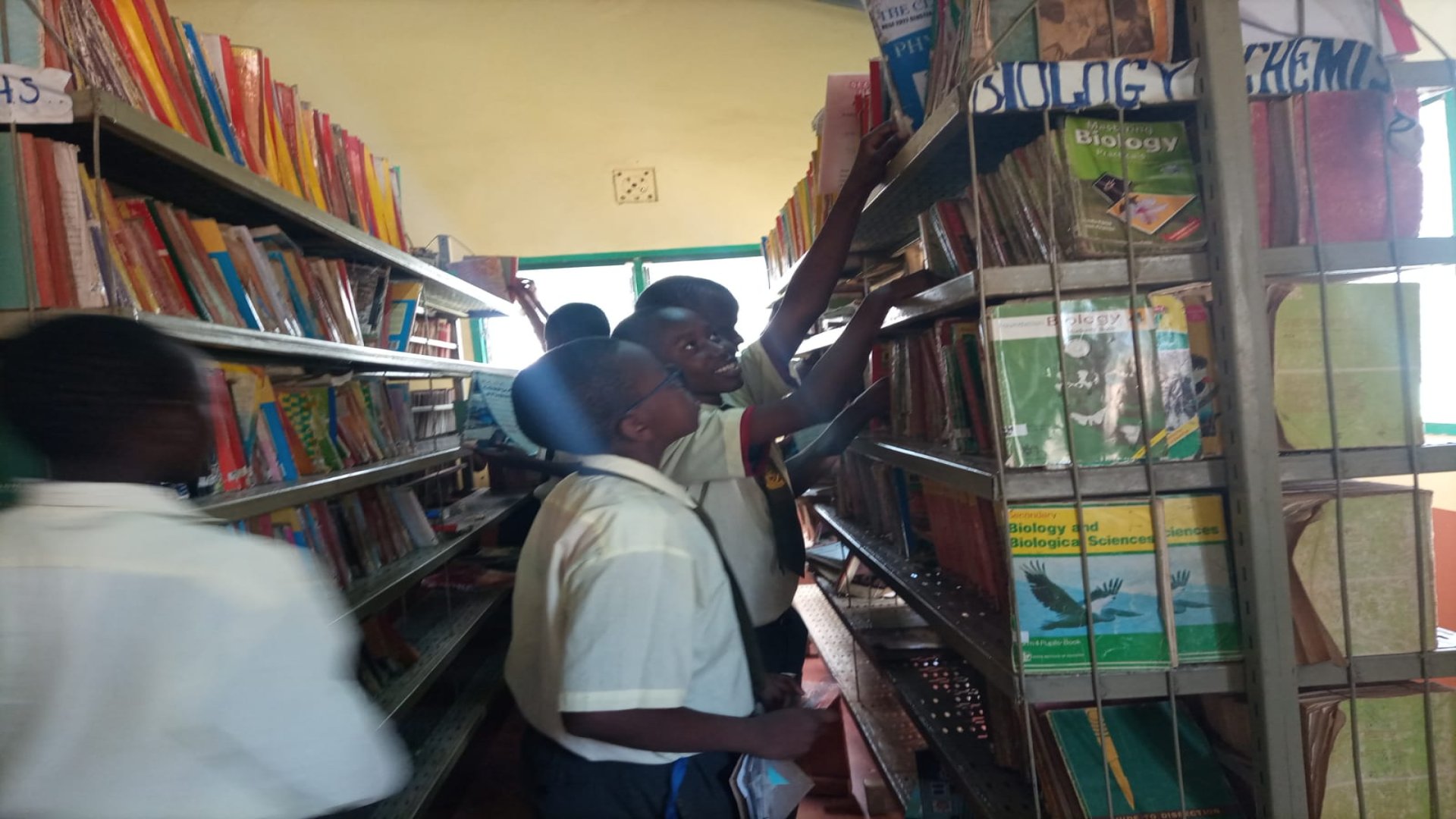 Students studying in classroom